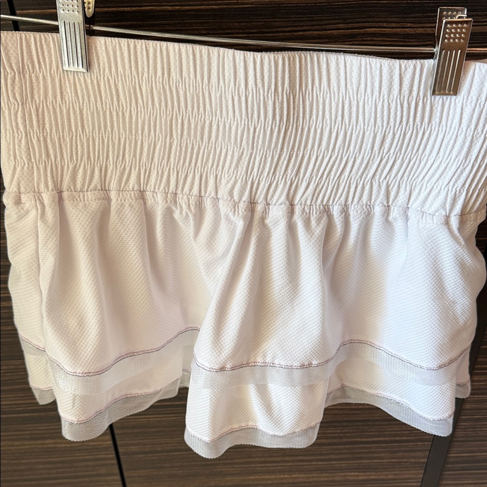 Lucky in Love Textured White Skirt